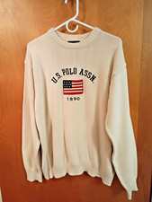 Vintage Mens XXL Polo Assn. American Flag cre...