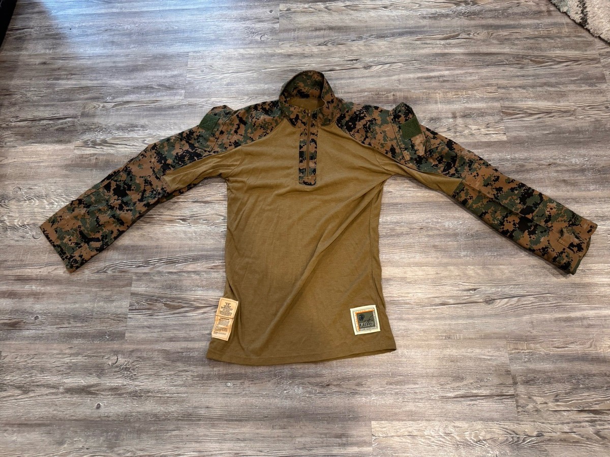 米軍　実物　FROG COMBAT SHIRT MEDIUM REGULAR③ USMC FROG Combat Shirt, Woodland MARPAT - Venture Surplus