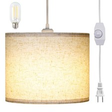 Plug in Pendant Light, Hanging Light with Plug in Cord 15Ft, On/Off Switch Pe...