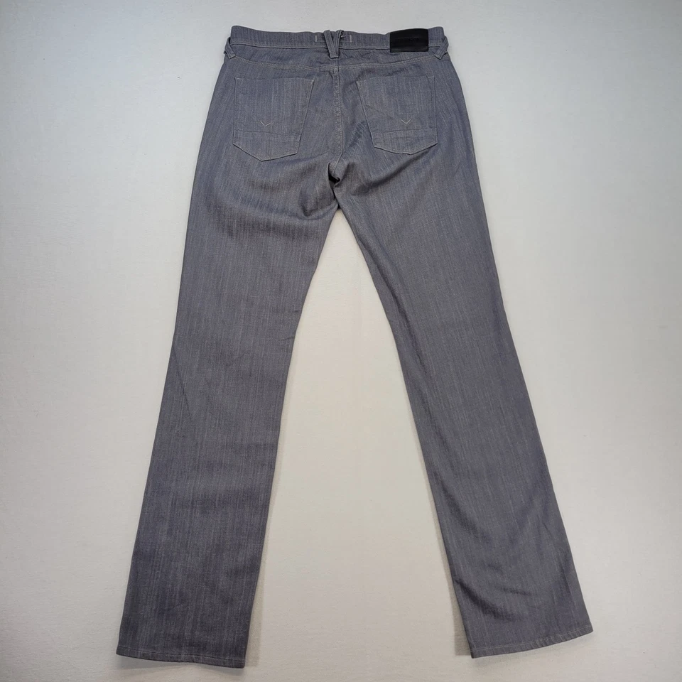 Hudson Jeans Mens 32x35 Gray Straight Mid Rise Button Fly Stretch Denim - Изображение 3 из 4