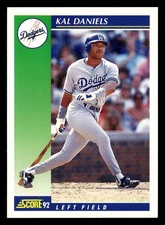 Kal Daniels 1992 Score #110 Los Angeles Dodgers Baseball *202