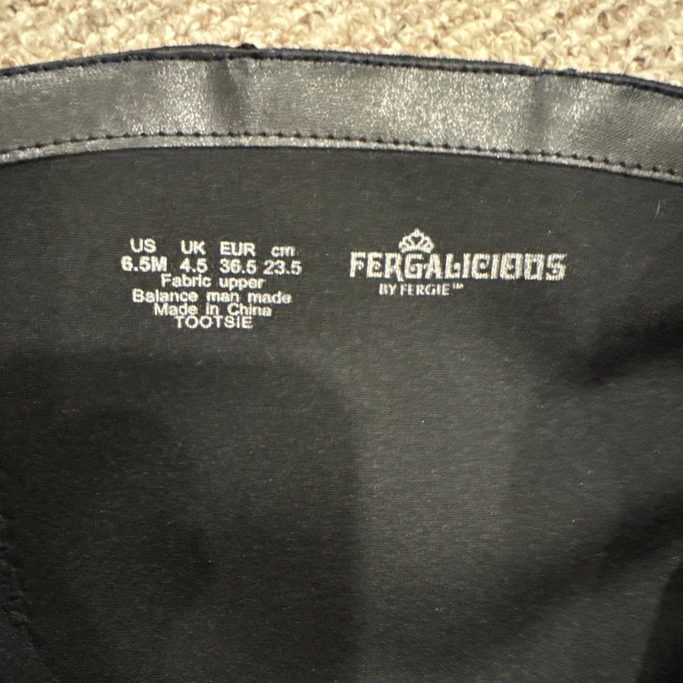 Fergalicious Women's Knee High Boots Tall, Side Zip Black Size 6.5M - Image 4 of 4