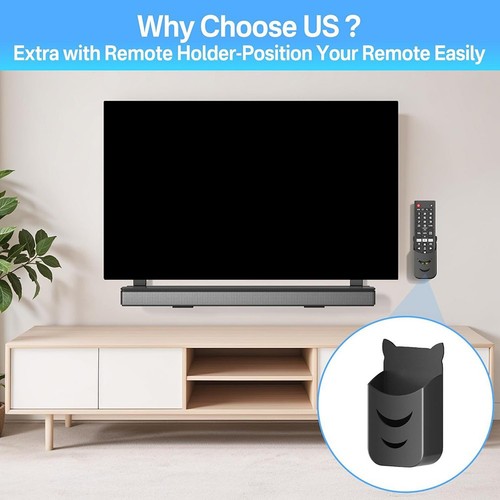 Heavy Duty Soundbar Bracket with Easy Setup and Secure Non Slip Base Feature - Zdjęcie 9 z 12