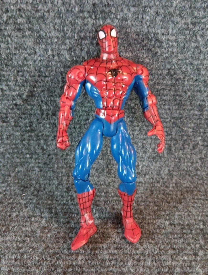 Vintage 1998 Marvel Toy Biz Blue/Red Suit Spider-Man Posable Action Figure