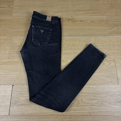 Guess 81 Vintage Y2K Stretch Fit Low Rise Black Denim Jeans W28 L31