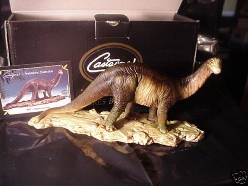 Apatosaurus Dinosaurier Dino Figur Castagna selten Alabaster signiert mit Karte Italien - Bild 5 von 5