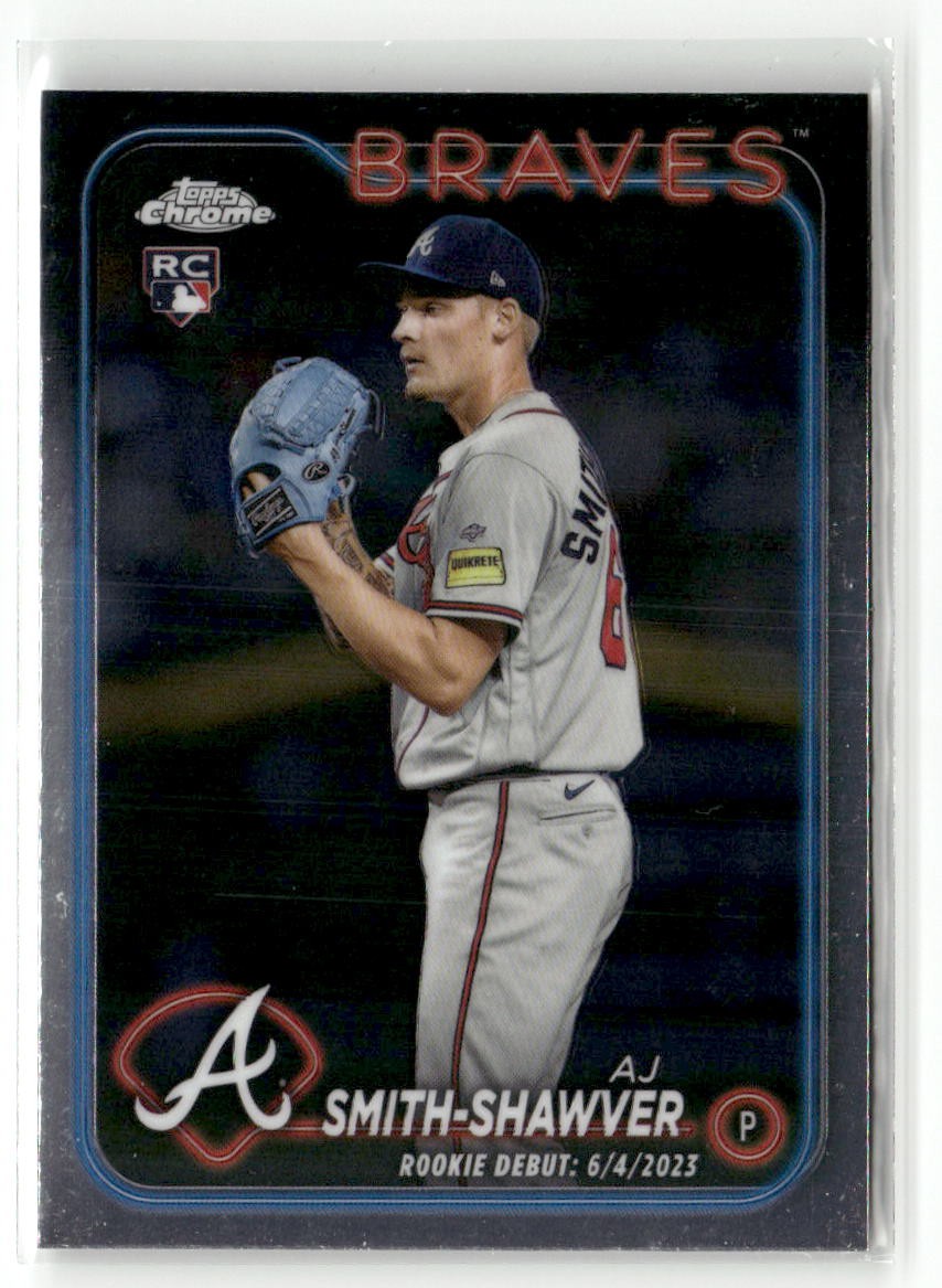 2024 Topps Chrome Update #USC87 AJ Smith-Shawver RC ROOKIE DEBUT BRAVES