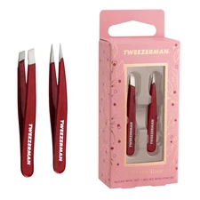 Tweezerman Micro Mini Slant & Point Tweezer Set - Vintage Rose | 4045-VRR