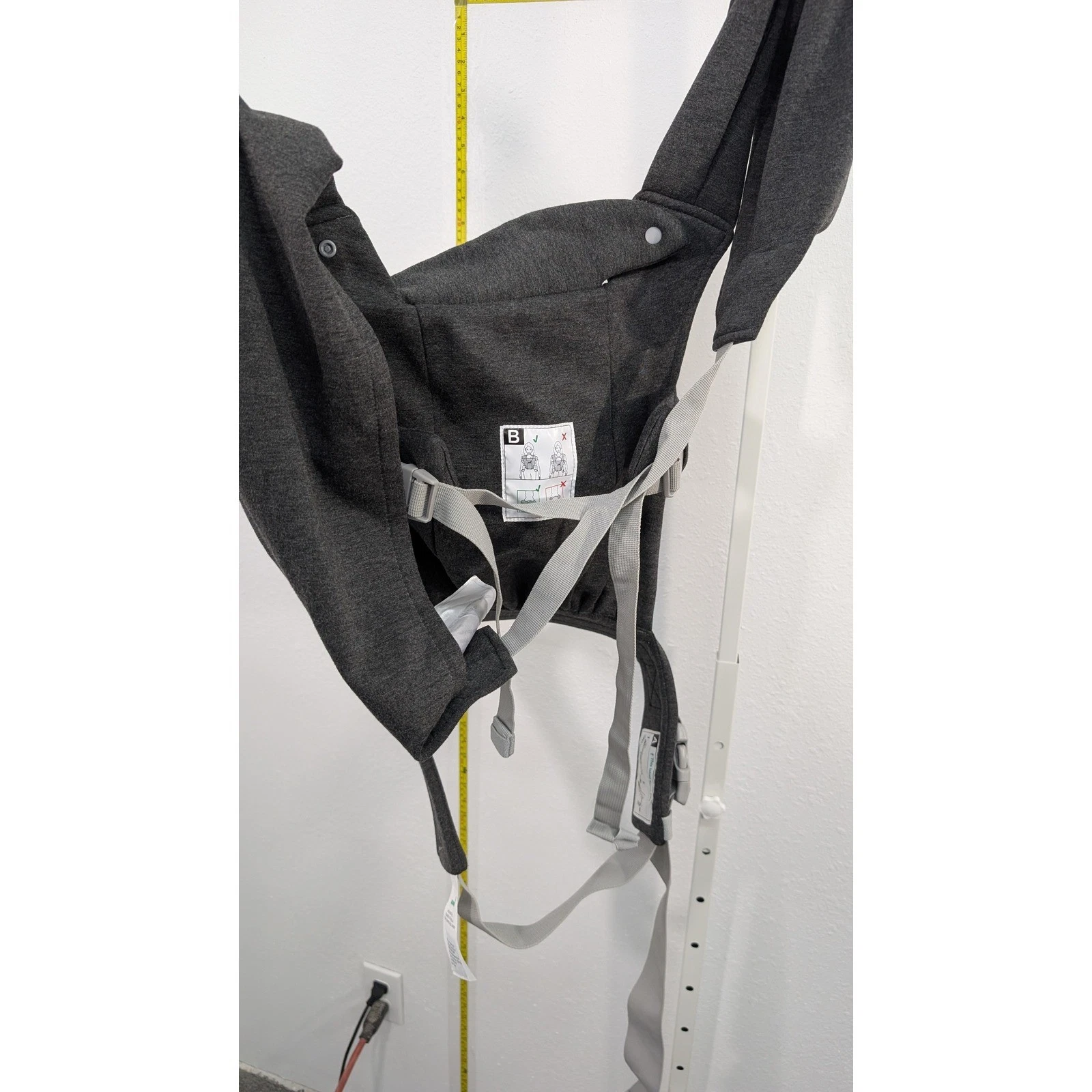 Baby Carrier Charcoal Gray Adjustable Ergonomic Soft Wrap Buckle Sling