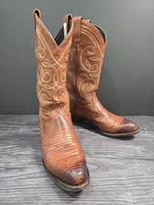 VINTAGE Tony Lama Women s Teju Lizard Cowboy Boots CT2100 Brown 7.5 B IMMAC.