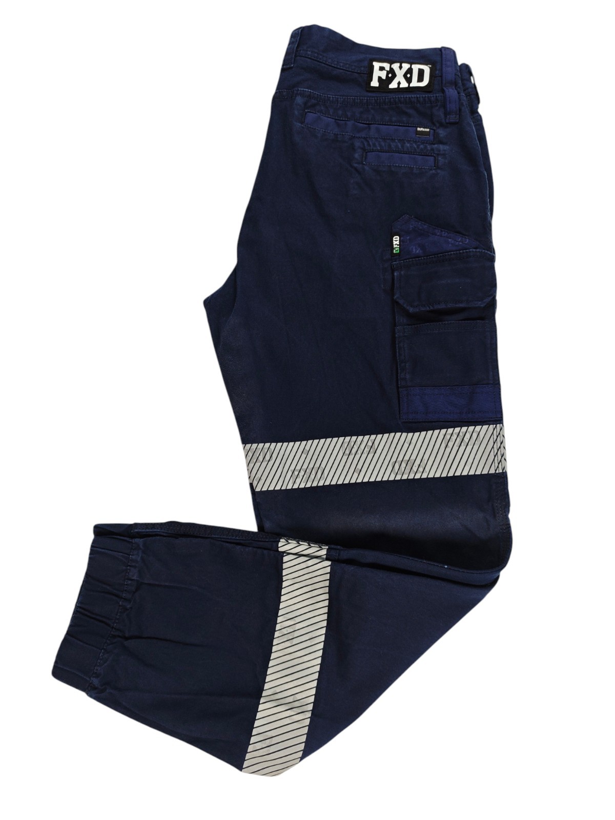 FXD WP-4WT Jogger Pants Women's Size 16 Blue Reflective Tradie Work image 2