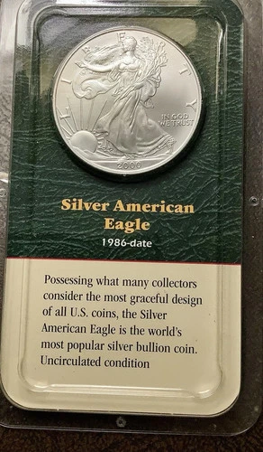 1999 UNCIRCULATED SILVER EAGLE - LITTLETON RETAIL PACKAGED