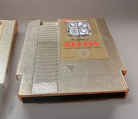 NES Gold Zelda I & Zelda II Original Nintendo Cartridges w/Well Kept Gold Finish