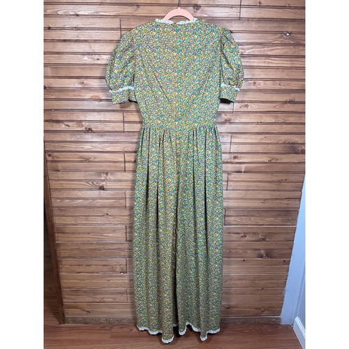 Coquette Cottage Prairie Dress Lace Embelishments Empire Puffy Sleeve Maxi XS/S - Picture 8 of 10