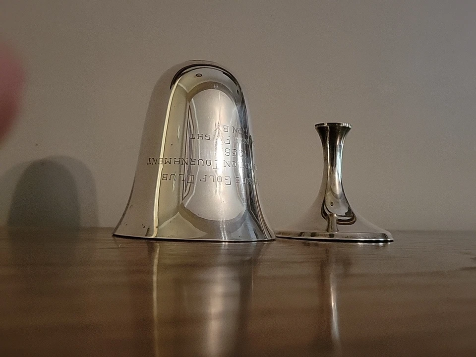 Copa de agua Stieff de plata esterlina, trofeo de golf vintage 1956 6,5" 0801W Foto 3 de 4