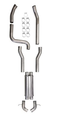 1994-04 GM S10 Hooker BlackHeart LS Swap Cat-Back Exhaust System with Turn Downs