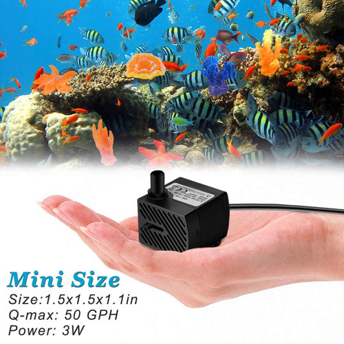 Domica 3W 50GPH Mini Tauchpumpe Wasserpumpe, kleine Springbrunnenpumpe für Teich, Aq... - Bild 6 von 7