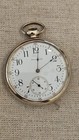 1908 WALTHAM 10K GOLD FILLED 17J PRESIDENTIAL FLAG SEAL DESIGN POCKET WATCH — photo 1