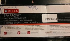 Delta Sparrow Accessory Set SPR63-CZ , Towel Ring, Toilet Brackets