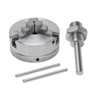 Z011 Mini Lathe Chuck Set - Self Centering Zinc Alloy 3/4 & 4 Jaw Chucks with.