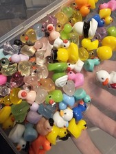 100 PCS Multicolor Mini Resin Ducks Tiny Ducks to Hide Miniature Figurines USNew