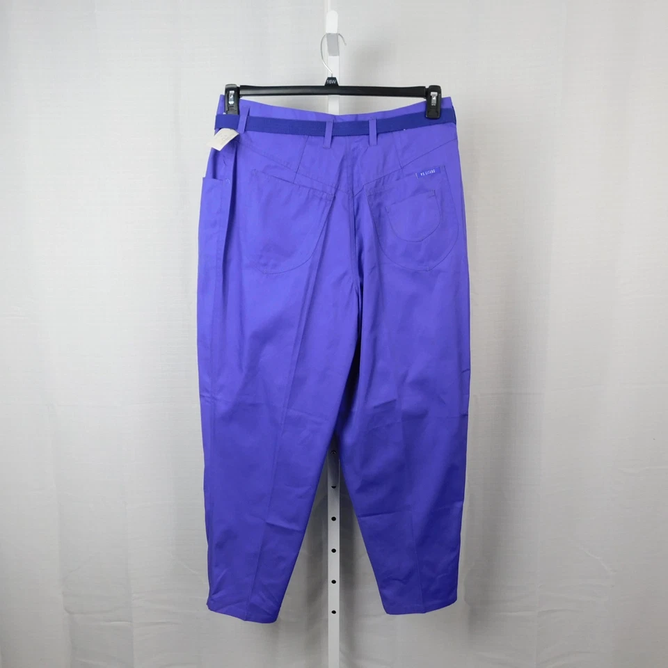 Vintage 80s Deadstock P.S. Gitano Tapered Chino Pants 20 Short, Purple #4291 - Image 4 of 4
