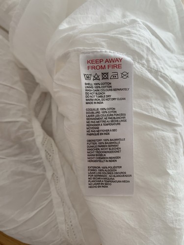 New UrbanOutfitters Women Strapless Dress Boho White XL Lined Cotton £54 Holiday - Picture 7 of 8