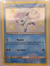 Alolan Vulpix SV8/SV94 Sun & Moon: Hidden Fates Shiny Holo Rare Pokémon Card on eBay
