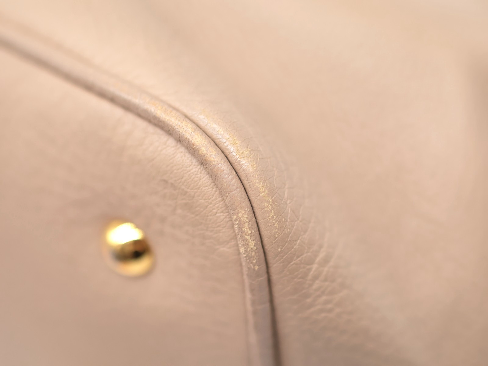 MIUMIU Hand Bag Leather Beige Authentic — image 11