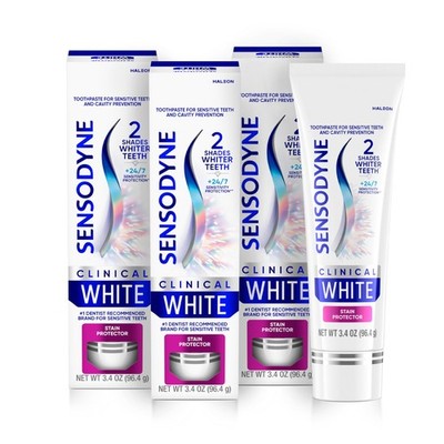 Sensodyne Clinical White Toothpaste 3.4 Ounce Pack Clinically Proven Whitening
