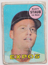 1969 Topps #230 Rusty Staub Montreal Expos