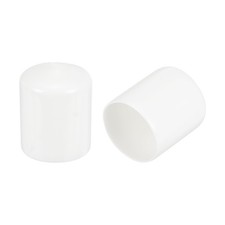 uxcell 8pcs 38mm 1 1/2" Rubber End Caps, Round Vinyl 1/2 Inch , White