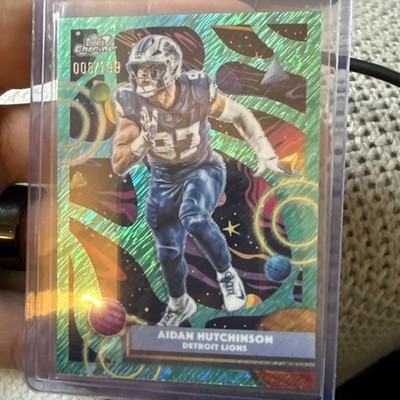2025 Topps Cosmic Chrome Aidan Hutchinson Aqua Equinox Ref /199 Detroit Lions