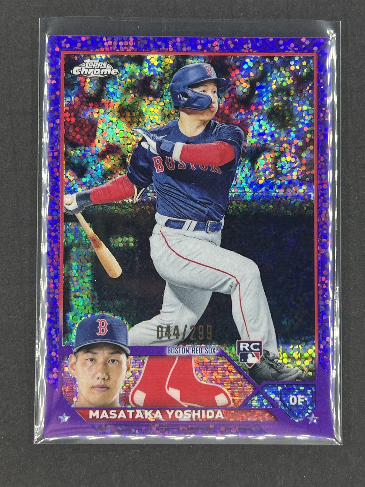 2023 Topps Chrome - Masataka Yoshida #167 Purple Speckle Refractor /299 (RC)