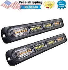 2pcs Amberwhite 24led Car Truck Warning Hazard Flashing Beacon Strobe Light Bar 2pcs Amberwhite 24led Car Truck Warning Hazard Flashing Beacon Strobe Light Bar