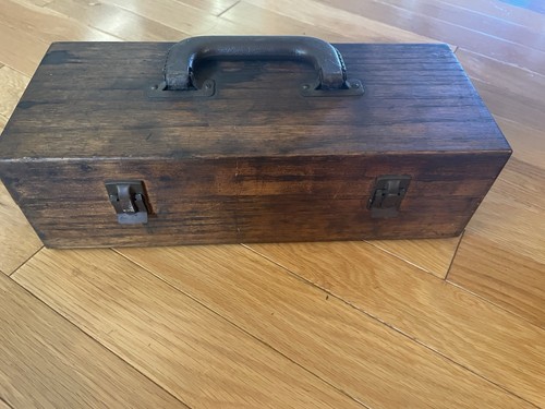 Wooden Machinist Tool Case Box Handle Snaps (12 3/4" Wide OS Measurement)