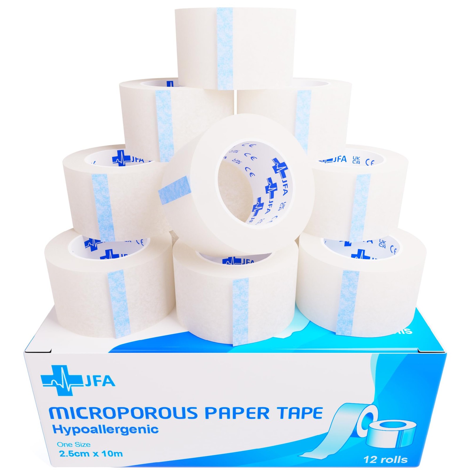 JFA Medical Microporous Surgical Tape First Aid 12 Count (Pack of 1)