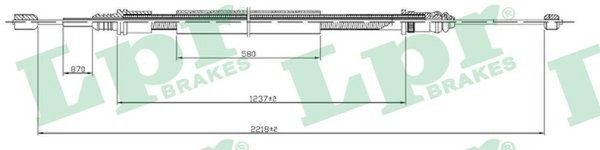 LPR Bremsseil Seilzug Feststellbremse C0704B FüR Renault BG0 Laguna 2 KG0 16V-image