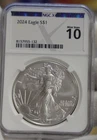 2024 US Silver Eagles $1 NGCX10 Perfect Grade.