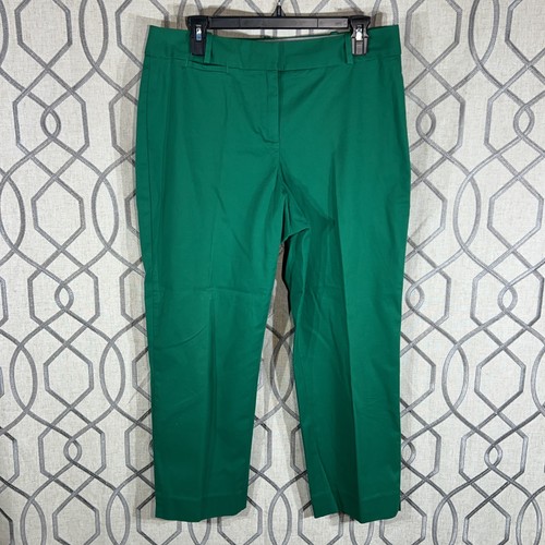 Lot of 2 Talbots Pants Womens Size 10 Stretch Wide Leg Crop Chino Navy & Green - Picture 5 of 15