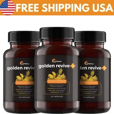 (3 Pack) UpWellness Golden Revive + Joint Support Supplement Featuring Turmeric