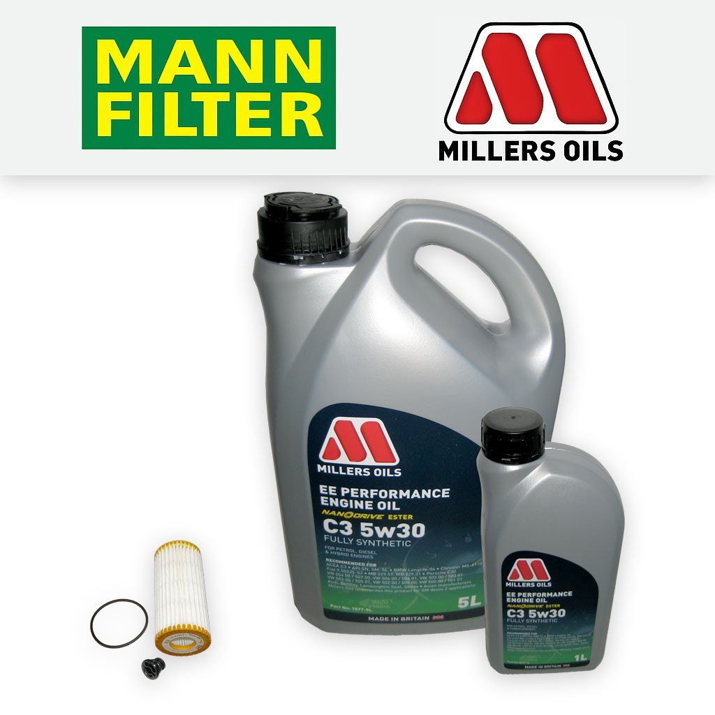 SERVICE KIT for AUDI A1 1.8 TFSI OIL FILTER with EE NANO 5w30 OIL (2015-2018)