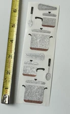 1 Mrs Grossmans Pots Pans Stickers Silver Metal Metallic Kitchen Cooking Stove