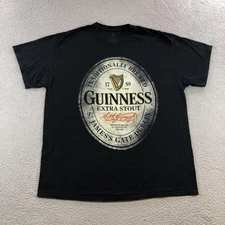 Guinness Shirt Mens Extra Large Black Extra Stout Graphic Beer Dublin Ireland