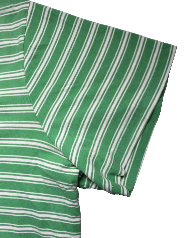 ALL AMERICAN футболка женщины размер 2 X светло-зеленый белая полоса короткий рукав - Изображение 4 из 4