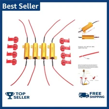 4Pcs 50W 6ohm Load Resistors - Fix LED Bulb Fast Hyper Flash Turn Signal Blink