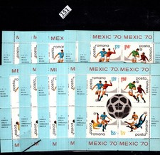 RE 10X ROMANIA - MNH - SPORTS - SOCCER - MEXICO 