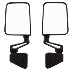For 87-02 Wrangler with Half or Full Steel Door Rear View Mirror Manual SET PAIR