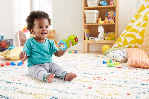 Fisher-Price GRF33 - Lernspaß Hantel, Musikspielzeug zum Zählen, Babyspielzeug,  - Bild 3 von 7