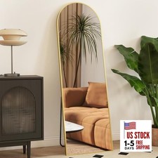 Mirror Full Length, Upgraded Body Wall Mirrors with Shatter 59"L x 16"W Gold